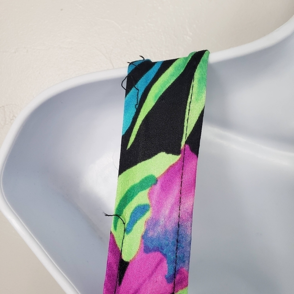 Union Made Vintage Women's One Piece Swimsuit Tropical Floral Skirt Colorful 6 - Picture 8 of 14